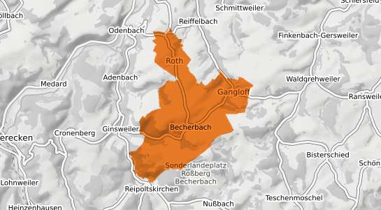 Mietspiegelkarte Becherbach b. Kirn, Nahe