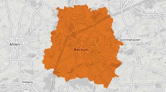 Mietspiegelkarte Beckum Westfalen