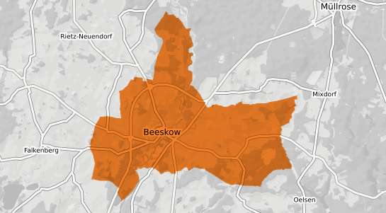 Mietspiegelkarte Beeskow