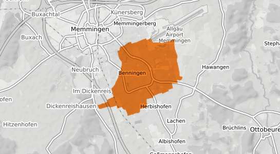 Mietspiegelkarte Benningen b. Memmingen