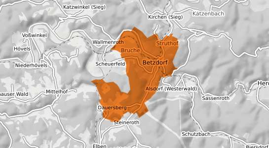 Mietspiegelkarte Betzdorf Sieg