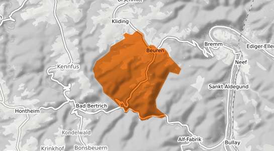 Mietspiegelkarte Beuren (bei N&uuml;rtingen) b. Nuertingen