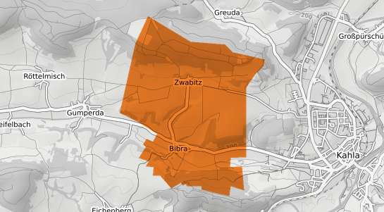 Mietspiegelkarte Bibra b. Jena