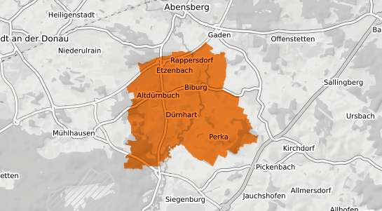 Mietspiegelkarte Biburg Gem. Gars a. Inn