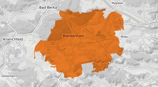 Mietspiegelkarte Blankenhain Thueringen