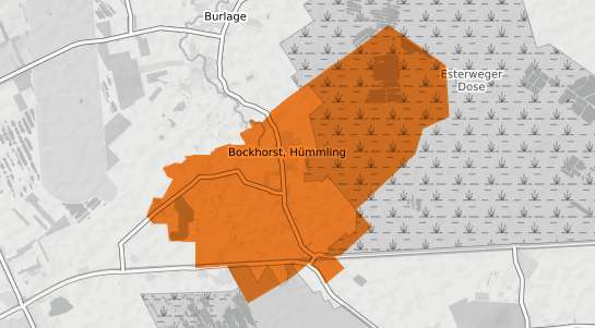 Mietspiegelkarte Bockhorst Huemmling