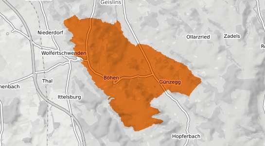 Mietspiegelkarte B&ouml;hen Unterallgaeu