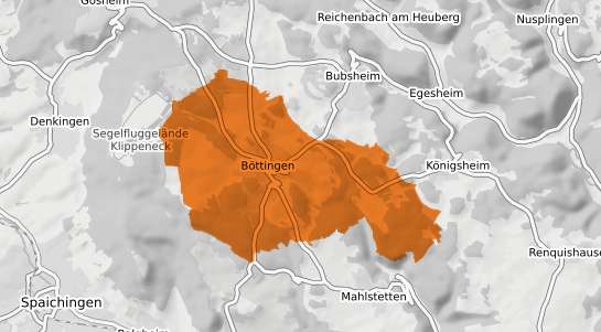 Mietspiegelkarte Boettingen Kr. Tuttlingen