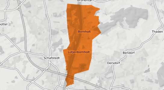Mietspiegelkarte Bornholt Forsthaus