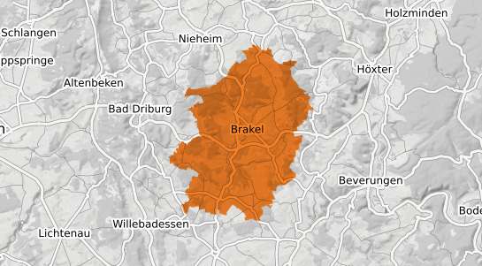 Mietspiegelkarte Brakel Westfalen