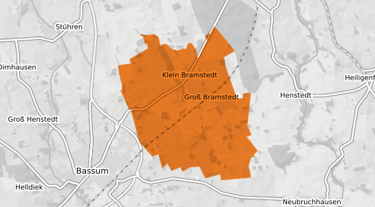 Mietspiegelkarte Bramstedt b. Bremerhaven