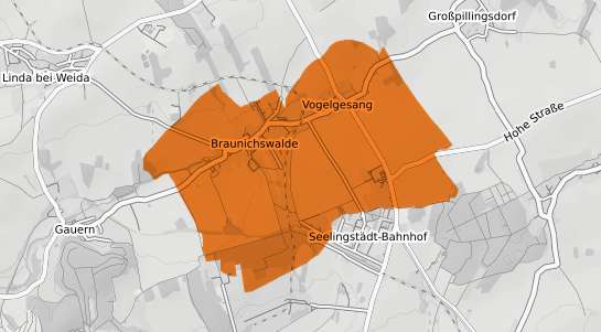 Mietspiegelkarte Braunichswalde