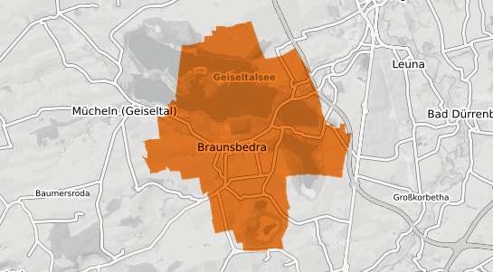 Mietspiegelkarte Braunsbedra