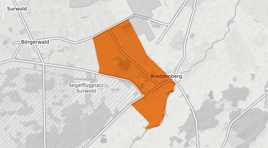 Mietspiegelkarte Breddenberg