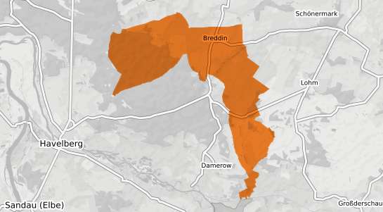 Mietspiegelkarte Breddin