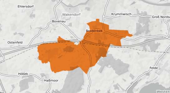 Mietspiegelkarte Bredenbek b. Rendsburg