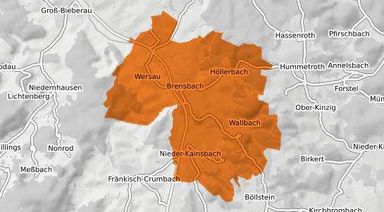 Mietspiegelkarte Brensbach