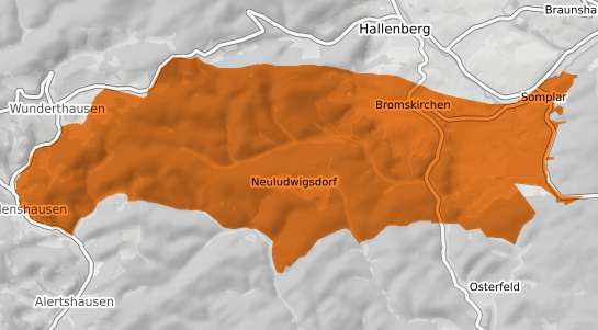 Mietspiegelkarte Bromskirchen