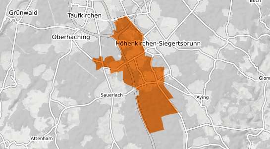 Mietspiegelkarte Brunnthal Kr. Muenchen