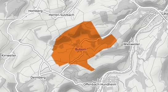 Mietspiegelkarte Buborn