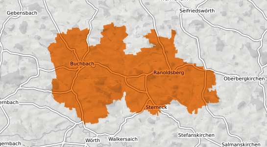 Mietspiegelkarte Buchbach Oberbayern