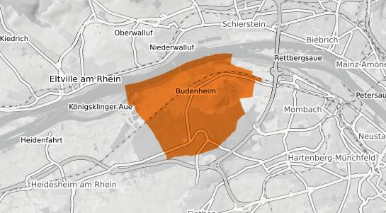 Mietspiegelkarte Budenheim b. Mainz