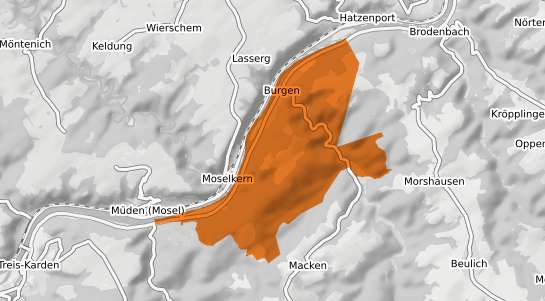 Mietspiegelkarte Burgen b. Bernkastel Kues b. Bernkastel-Kues