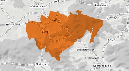 Mietspiegelkarte Castell Unterfranken