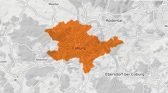 Mietspiegelkarte Coburg