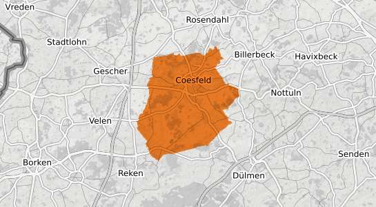 Mietspiegelkarte Coesfeld