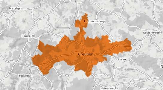 Mietspiegelkarte Creu&szlig;en