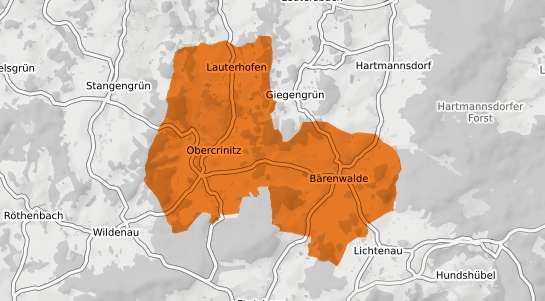 Mietspiegelkarte Crinitzberg