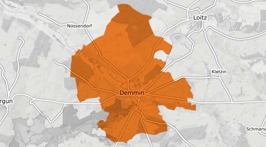 Mietspiegelkarte Demmin Hansestadt