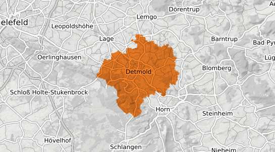 Mietspiegelkarte Detmold