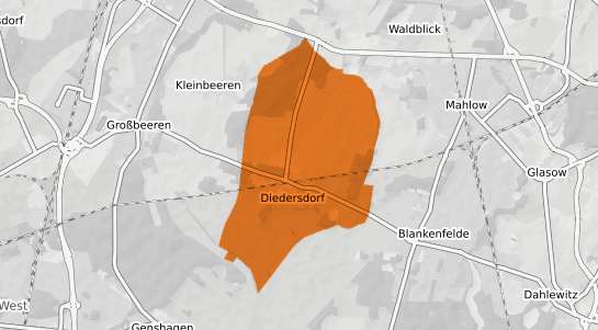 Mietspiegelkarte Diedersdorf b. Zossen b. Berlin
