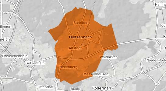 Mietspiegelkarte Dietzenbach
