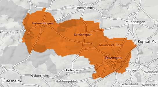 Mietspiegelkarte Ditzingen