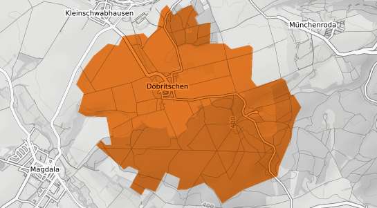 Mietspiegelkarte Doebritschen b. Weimar, Thueringen