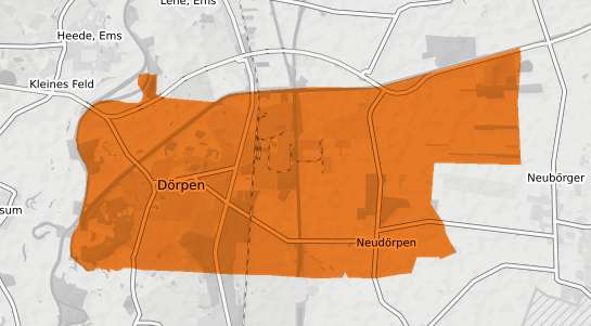 Mietspiegelkarte Samtgemeinde D&ouml;rpen
