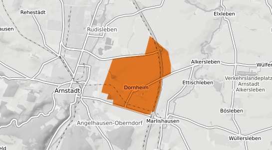 Mietspiegelkarte Dornheim b. Arnstadt