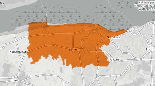 Mietspiegelkarte Dornum Ostfriesland