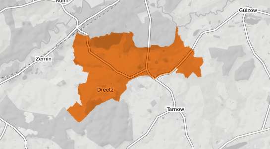 Mietspiegelkarte Dreetz b. Buetzow