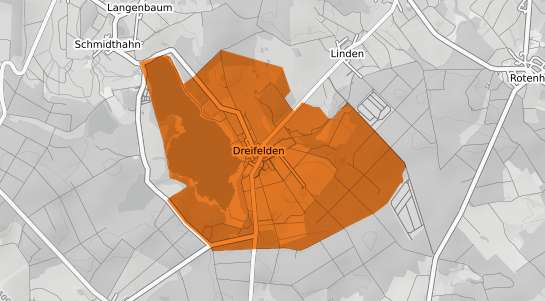 Mietspiegelkarte Dreifelden
