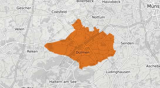 Mietspiegelkarte Dülmen