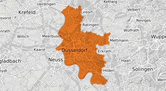 Mietspiegelkarte Düsseldorf