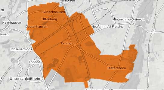 Mietspiegelkarte Eching Niederbayern