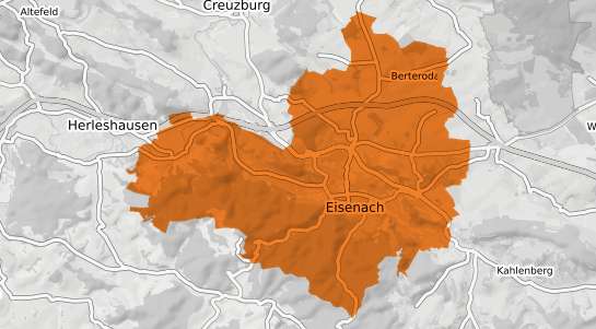 Mietspiegelkarte Eisenach Thueringen