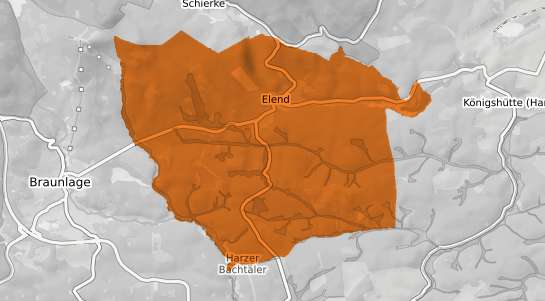 Mietspiegelkarte Elend Harz