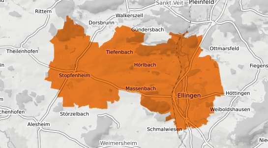Mietspiegelkarte Ellingen Bayern