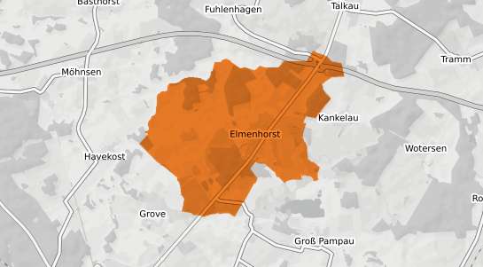 Mietspiegelkarte Elmenhorst b. Grevesmuehlen